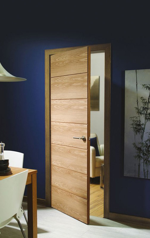 HDF Molded Veneer Laminated Wood Door 